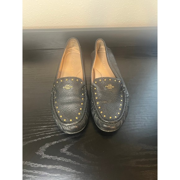 Coach McKenna Driver Leather Loafer Shoes Black Size 8.5 - Picture 4 of 12